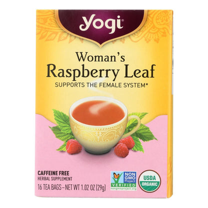Yogi Organic Woman's Herbal Tea Raspberry Leaf - 16 Tea Bags - Case Of 6 - Renee Lane Company