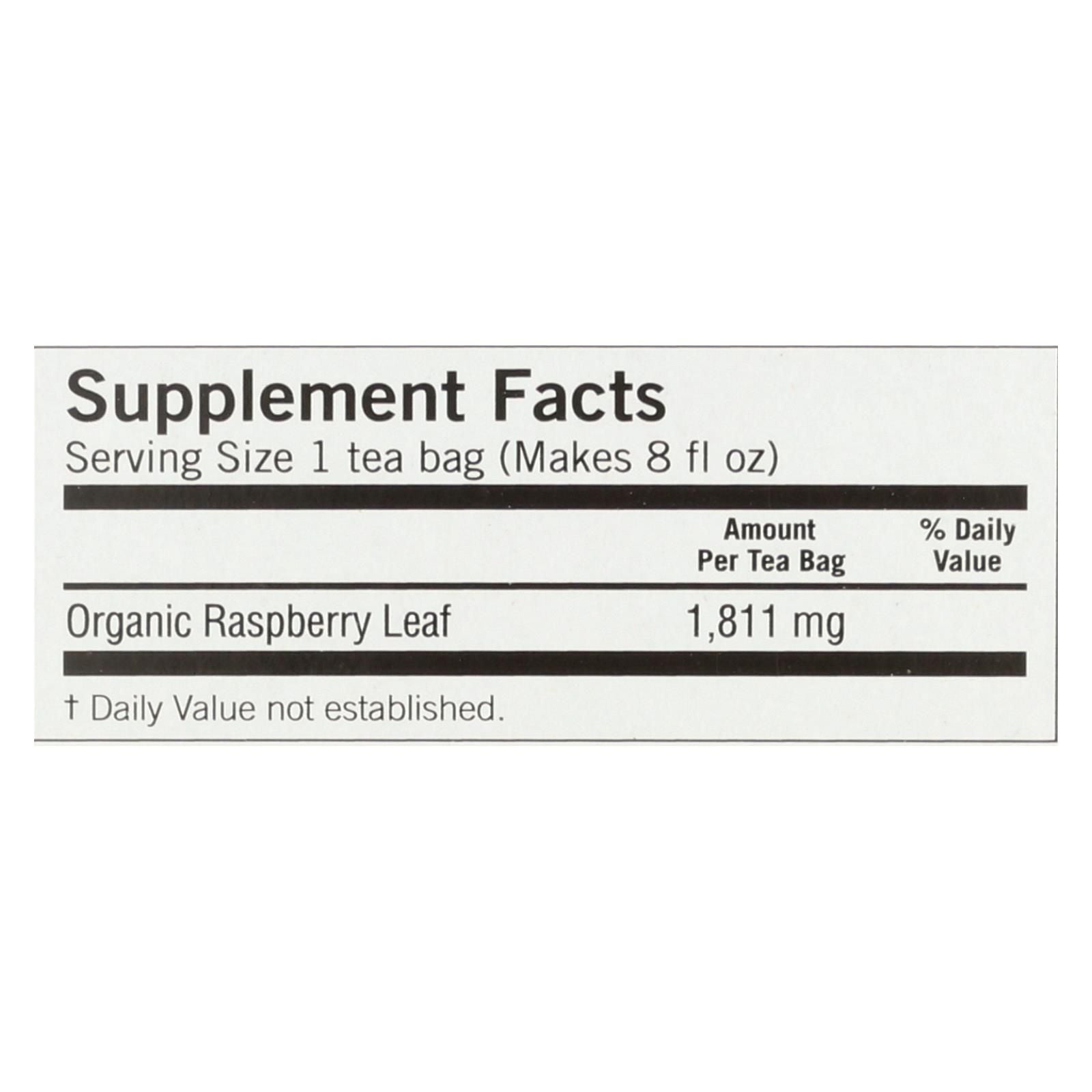 Yogi Organic Woman's Herbal Tea Raspberry Leaf - 16 Tea Bags - Case Of 6 - Renee Lane Company