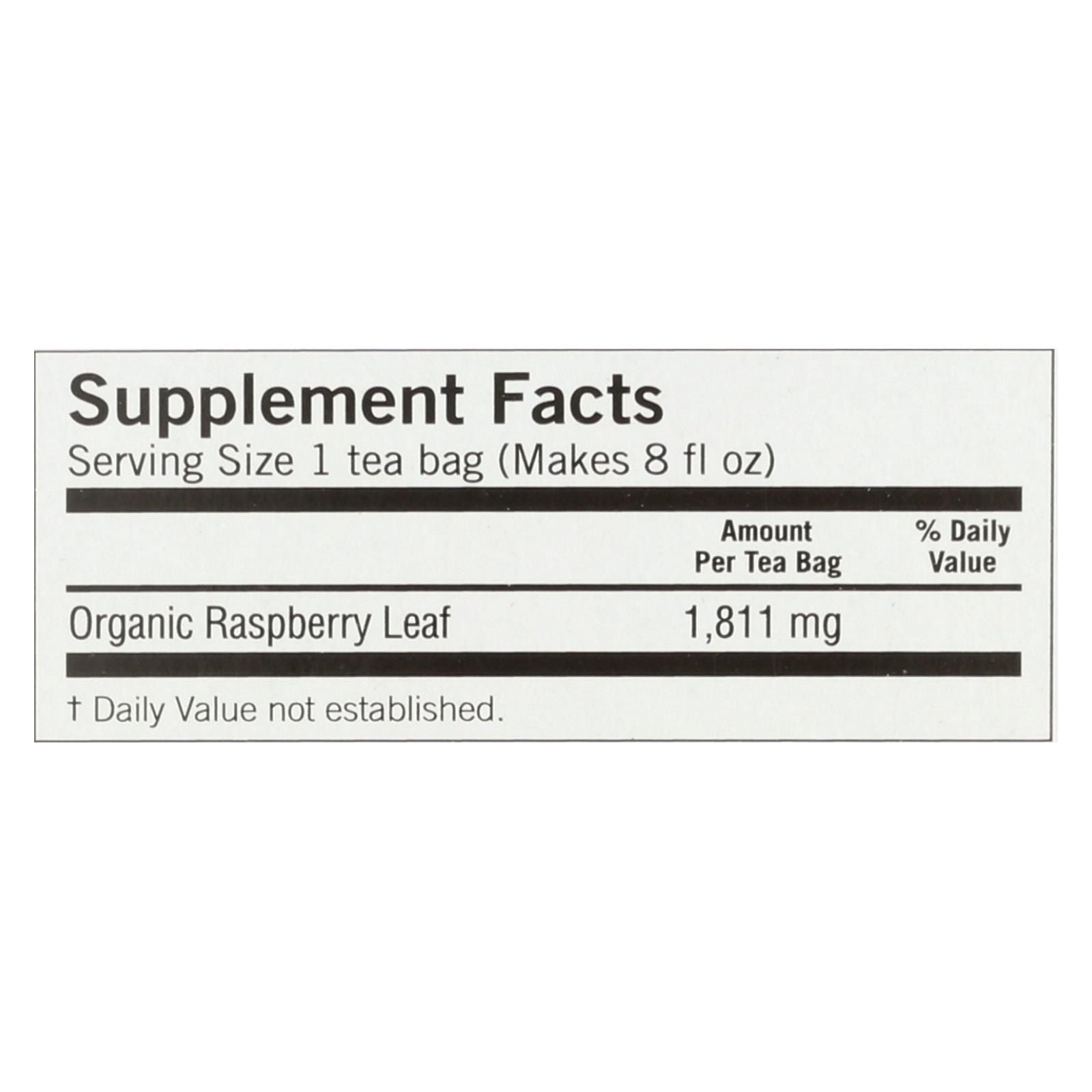 Yogi Organic Woman's Herbal Tea Raspberry Leaf - 16 Tea Bags - Case Of 6 - Renee Lane Company
