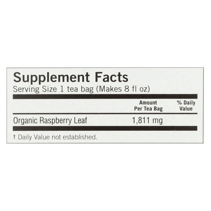 Yogi Organic Woman's Herbal Tea Raspberry Leaf - 16 Tea Bags - Case Of 6 - Renee Lane Company