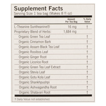 Yogi Perfect Energy Herbal Tea Vanilla Spice - 16 Tea Bags - Case Of 6 - Renee Lane Company