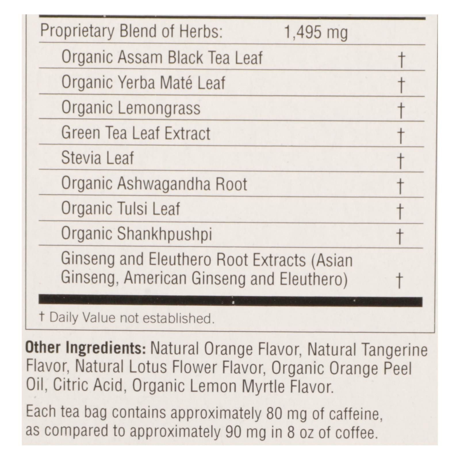 Yogi Positive Energy Herbal Tea Sweet Tangerine - 16 Tea Bags - Case Of 6 - Renee Lane Company