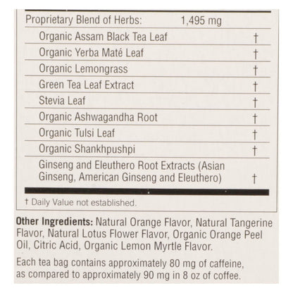 Yogi Positive Energy Herbal Tea Sweet Tangerine - 16 Tea Bags - Case Of 6 - Renee Lane Company