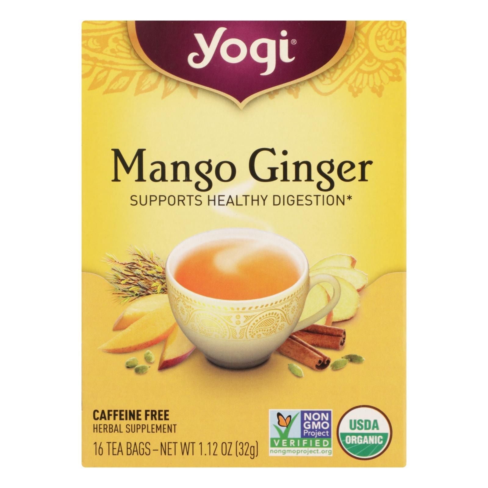 Yogi Tea - Organic - Mango Ginger - Case Of 6 - 16 Bag - Renee Lane Company