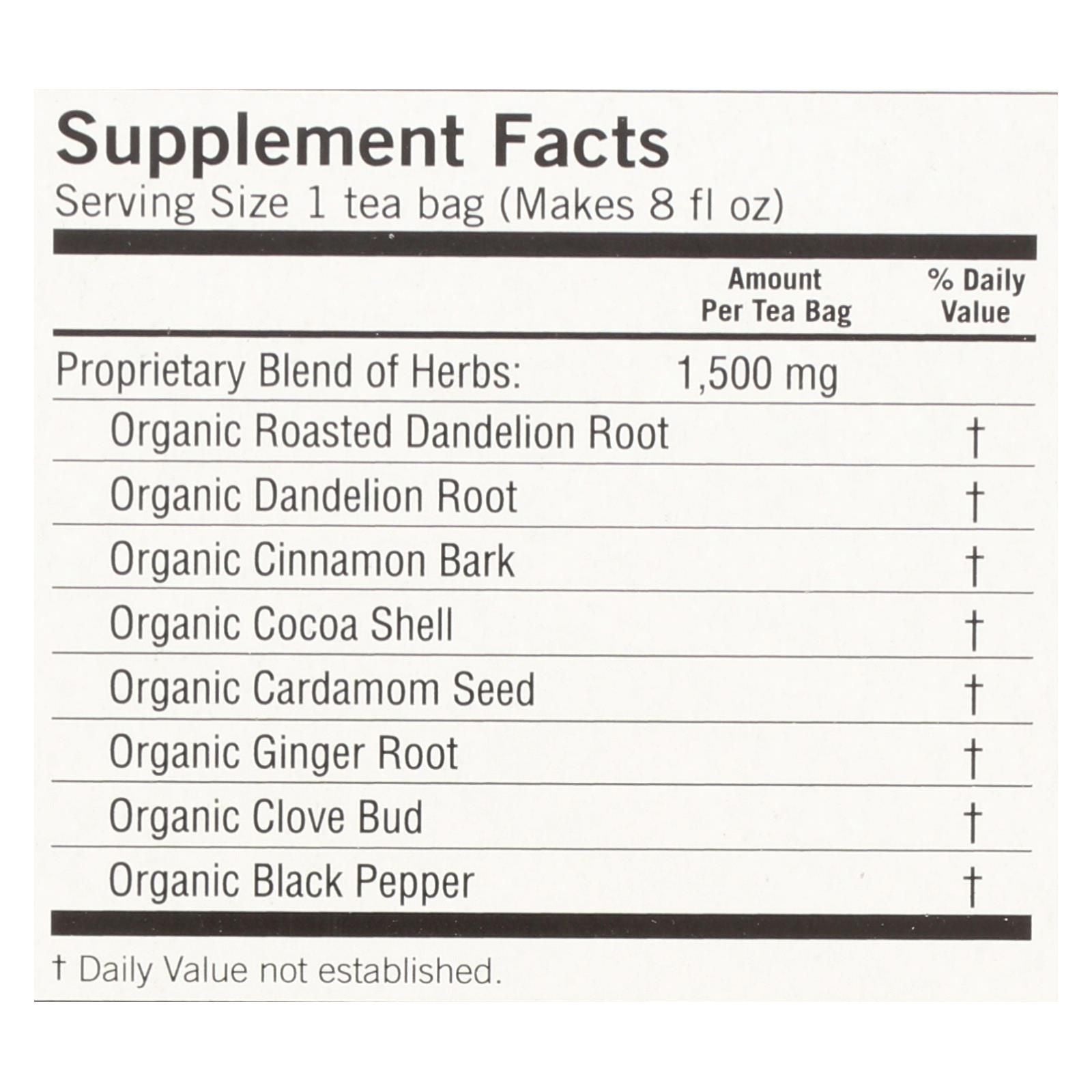 Yogi Tea - Organic - Roasted Dandelion Spice Detox - 16 Tea Bags - 1 Case - Renee Lane Company