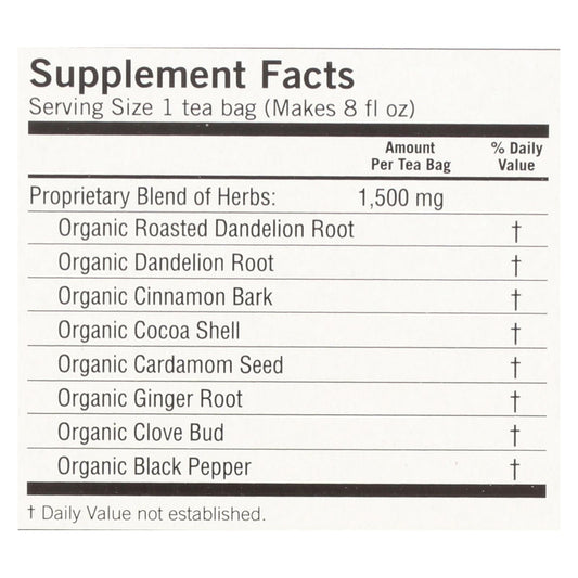 Yogi Tea - Organic - Roasted Dandelion Spice Detox - 16 Tea Bags - 1 Case - Renee Lane Company