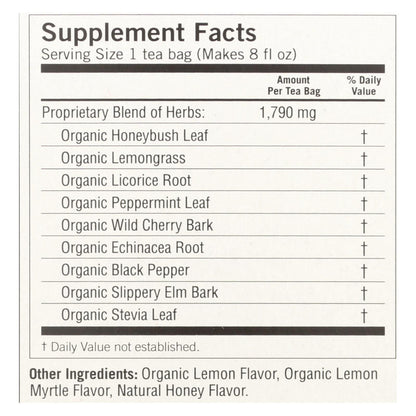 Yogi Throat Comfort Herbal Tea Caffeine Free Honey Lemon - 16 Tea Bags - Case Of 6 - Renee Lane Company