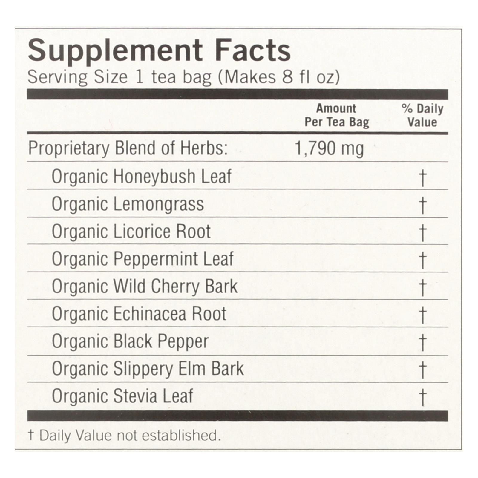Yogi Throat Comfort Herbal Tea Caffeine Free Honey Lemon - 16 Tea Bags - Case Of 6 - Renee Lane Company