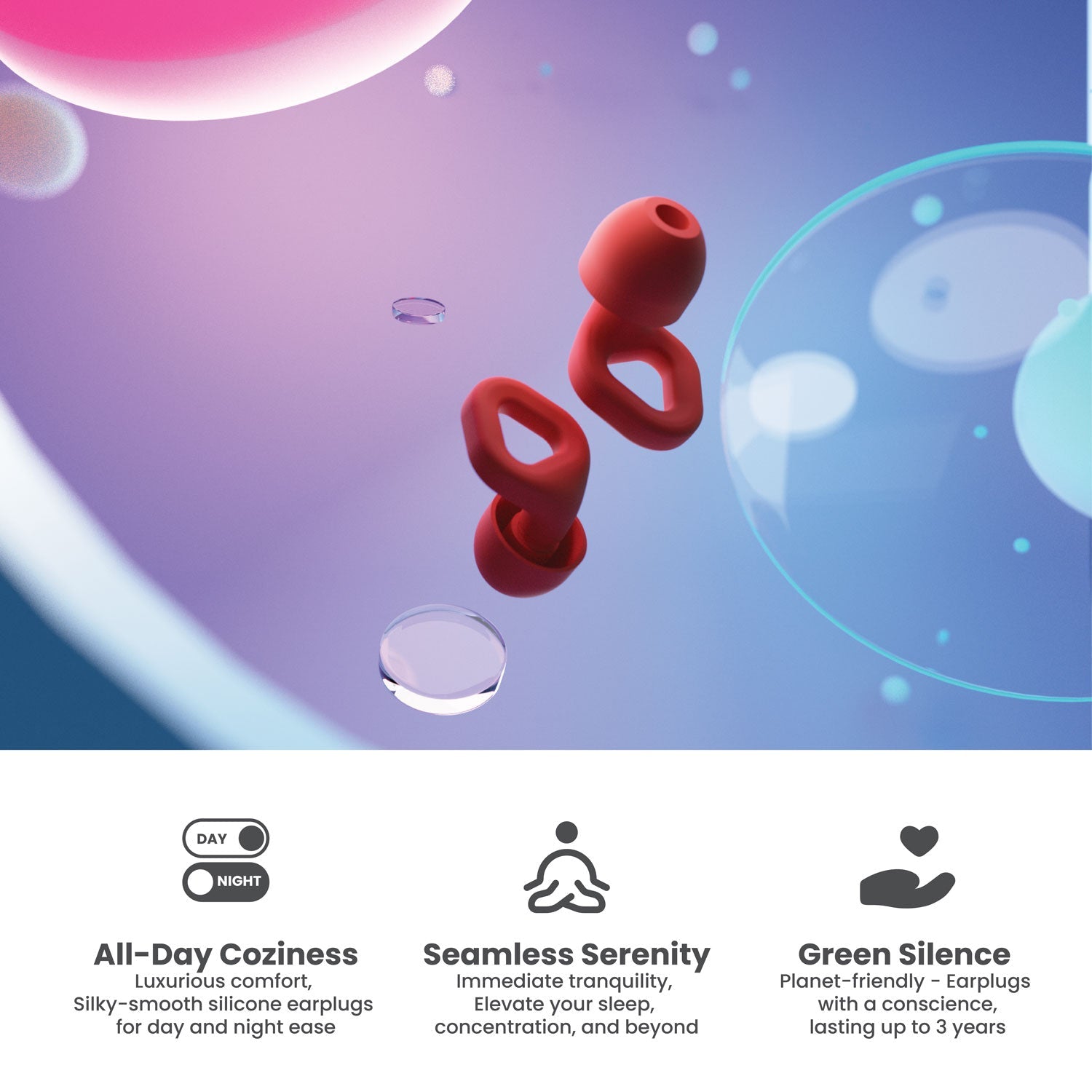 ZENZ - Unwind Earplugs - Fiery Red - Renee Lane Company