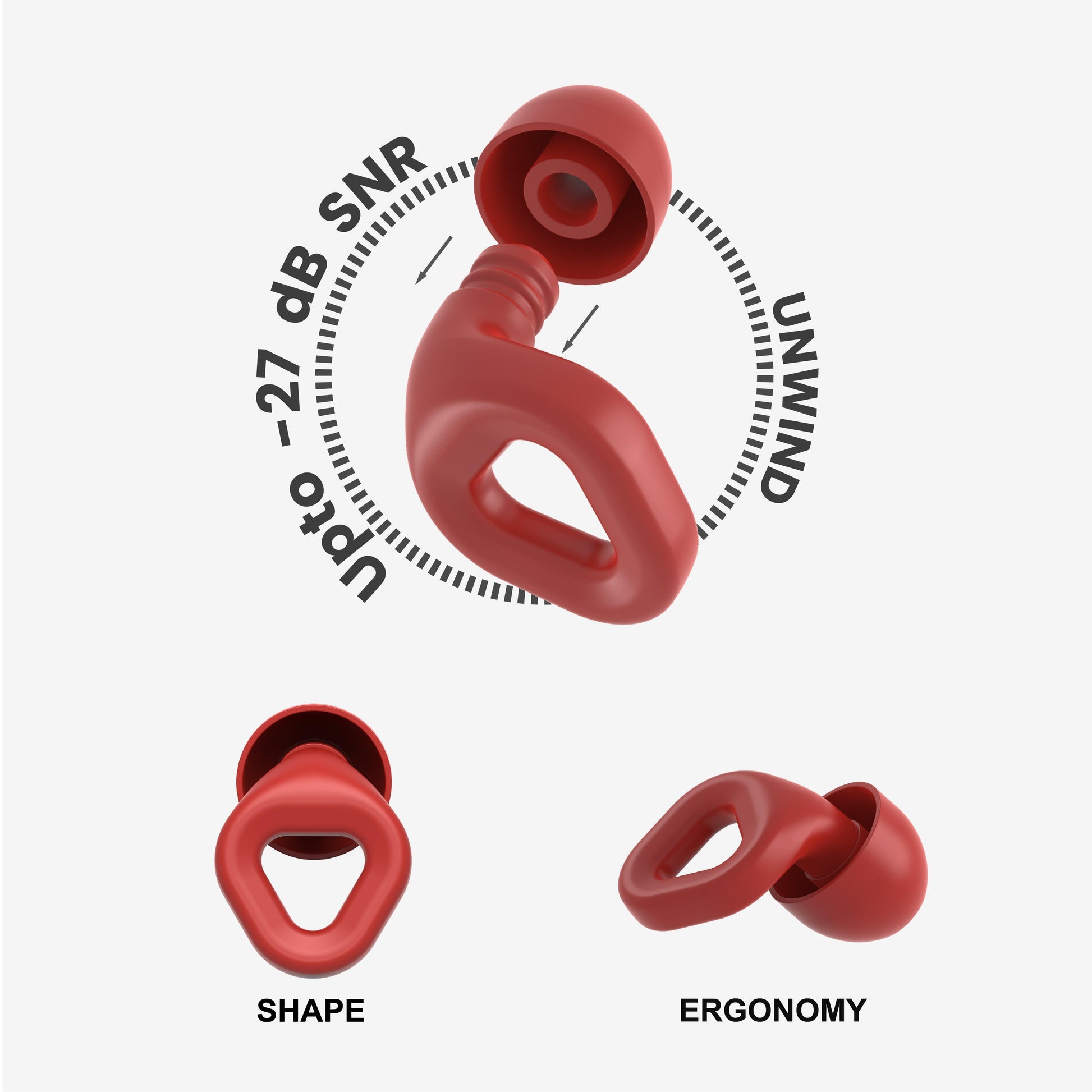 ZENZ - Unwind Earplugs - Fiery Red - Renee Lane Company