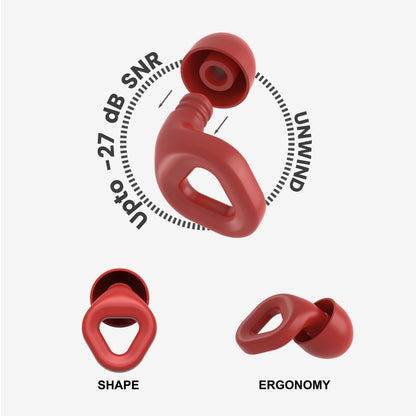 ZENZ - Unwind Earplugs - Fiery Red - Renee Lane Company