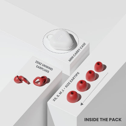 ZENZ - Unwind Earplugs - Fiery Red - Renee Lane Company