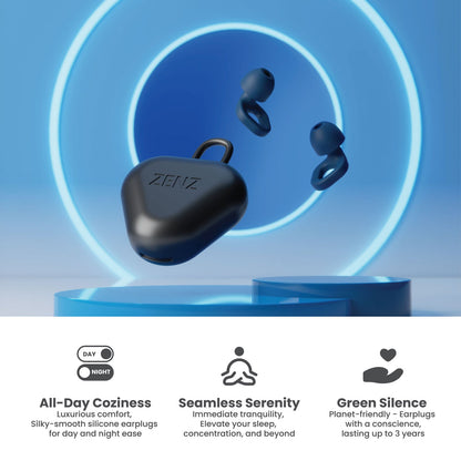ZENZ - Unwind Earplugs - Lagoon Navy - Renee Lane Company