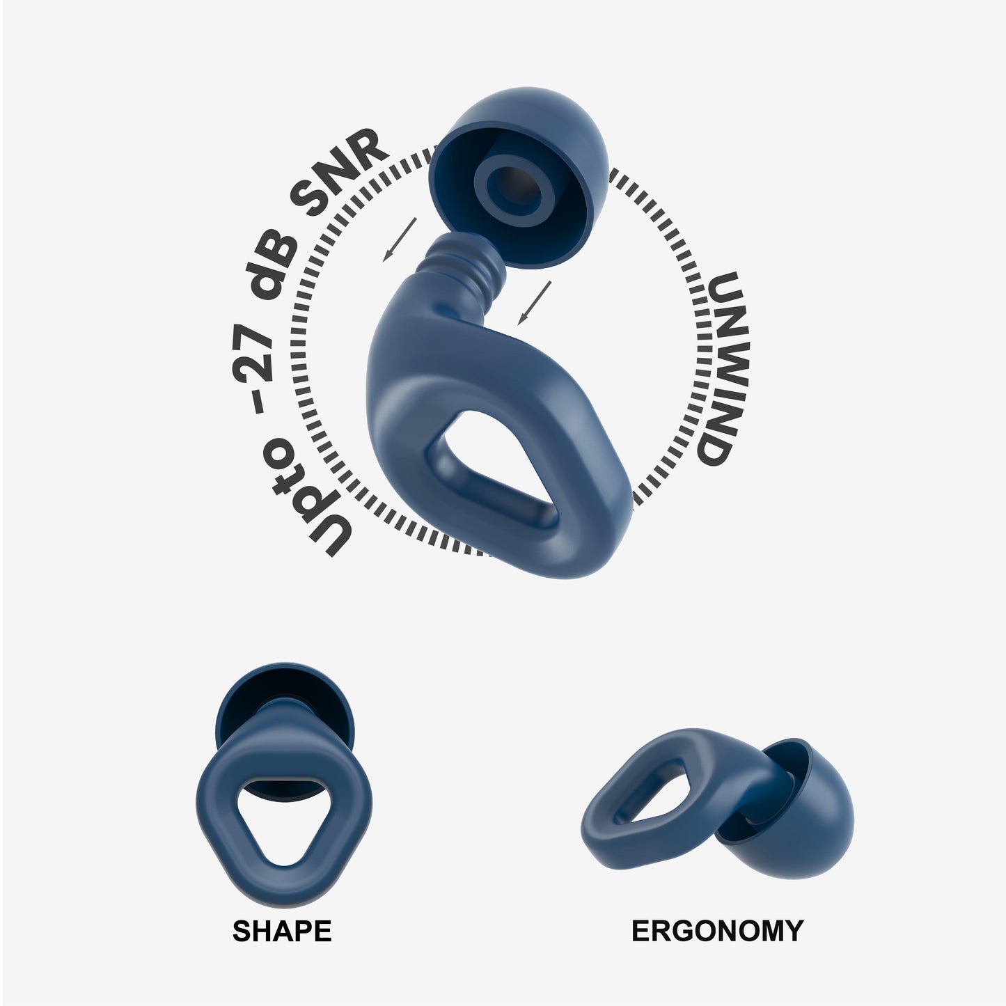 ZENZ - Unwind Earplugs - Lagoon Navy - Renee Lane Company