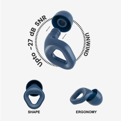 ZENZ - Unwind Earplugs - Lagoon Navy - Renee Lane Company