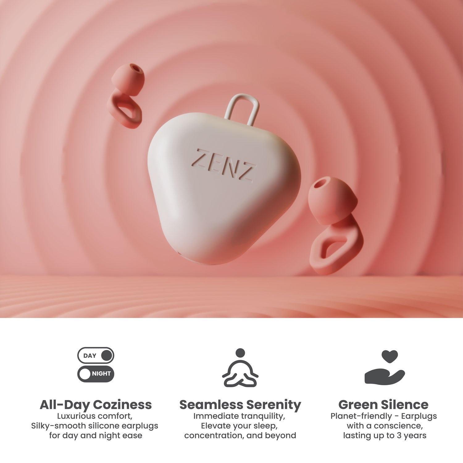 ZENZ - Unwind Earplugs - Mystic Pink - Renee Lane Company