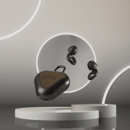 Onyx black earplugs with black carry case and multiple fitted tips