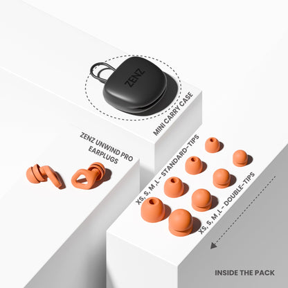 ZENZ - Unwind Pro Earplugs - Blaze Orange - Renee Lane Company