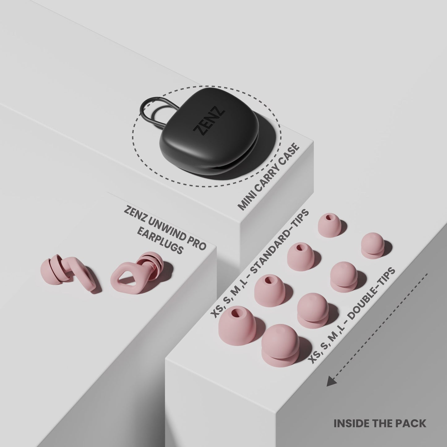ZENZ - Unwind Pro Earplugs - Mystic Pink - Renee Lane Company