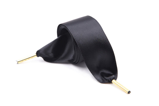 ZOOEASS Women Fashion Satin Ribbon Shoelaces Shoe Laces For Solid Color ShoesIdeal for Converse Nike VANS Addidas Reebok Puma Trainers (59.06"(150cm) Black) - Renee Lane Company