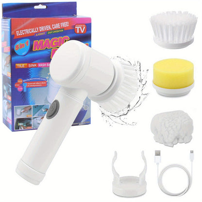 ZaneForest Electric Spin Scrubber, Electric Cleaning Brush With 3 Brush Heads, Bathroom Rechargeable Scrub Brush,Shower Scrubber For Cleaning Wall/Bathtub/Toilet/Window/Kitchen/Sink/Dish/Grout - Renee Lane Company