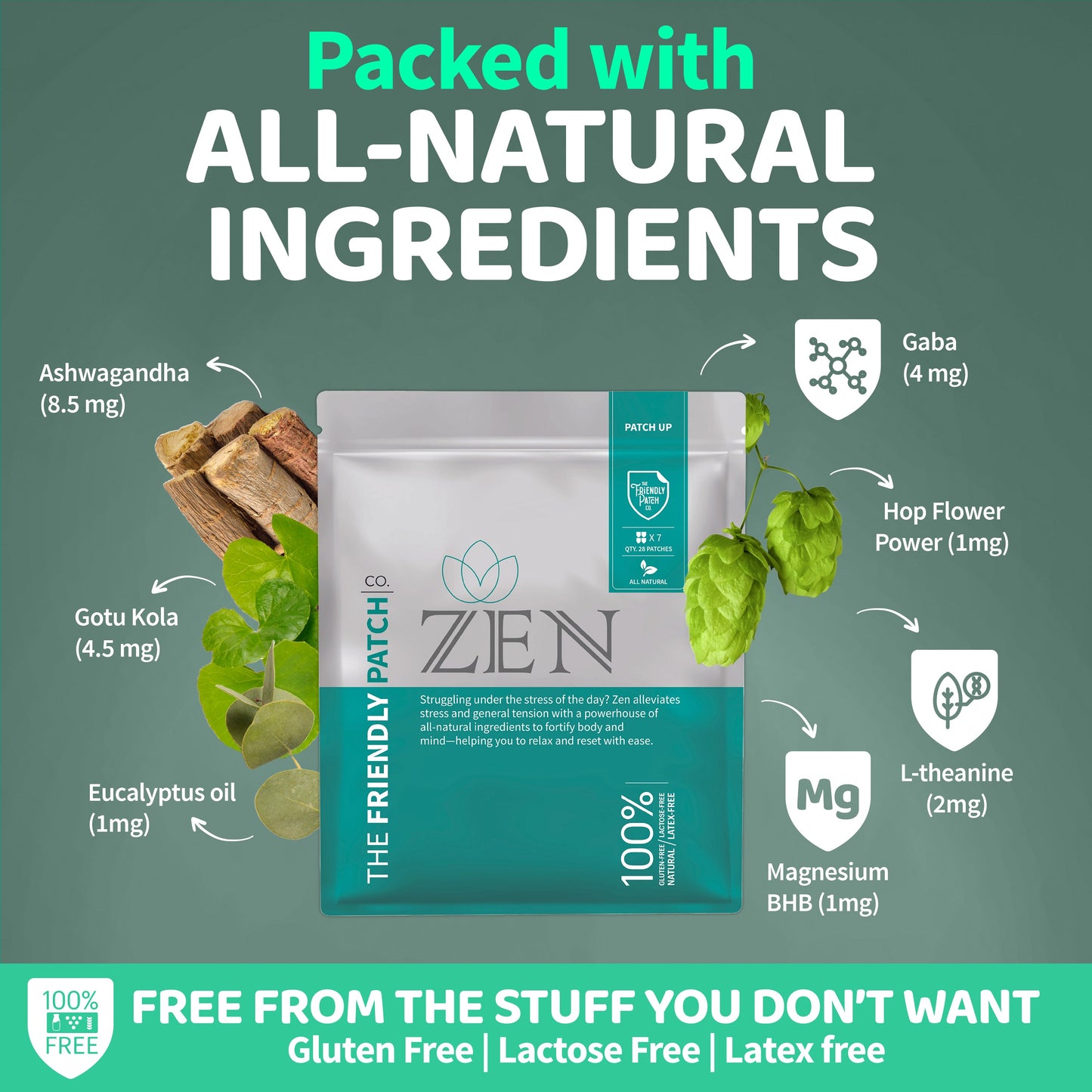 Essentials Vitamin Patches: Boost, Relax, Snooze, Shield - 8 pack - Renee Lane Company