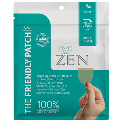 Relax & Let Go Zen Stress Patches with Ashwagandha, L-Theanine, GABA - 28 Patches - Renee Lane Company