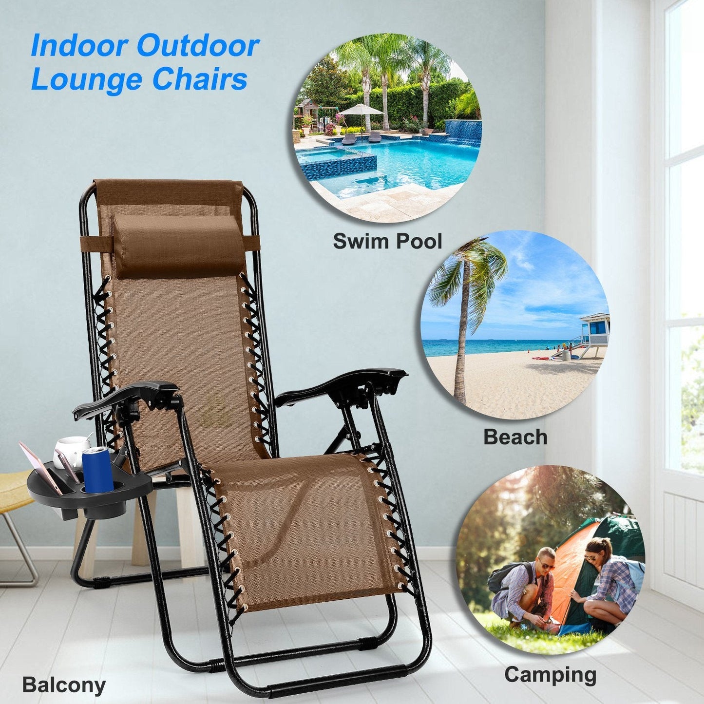 Zero Gravity Recliner Set – Ergonomic, Foldable & 330lb Capacity - Renee Lane Company