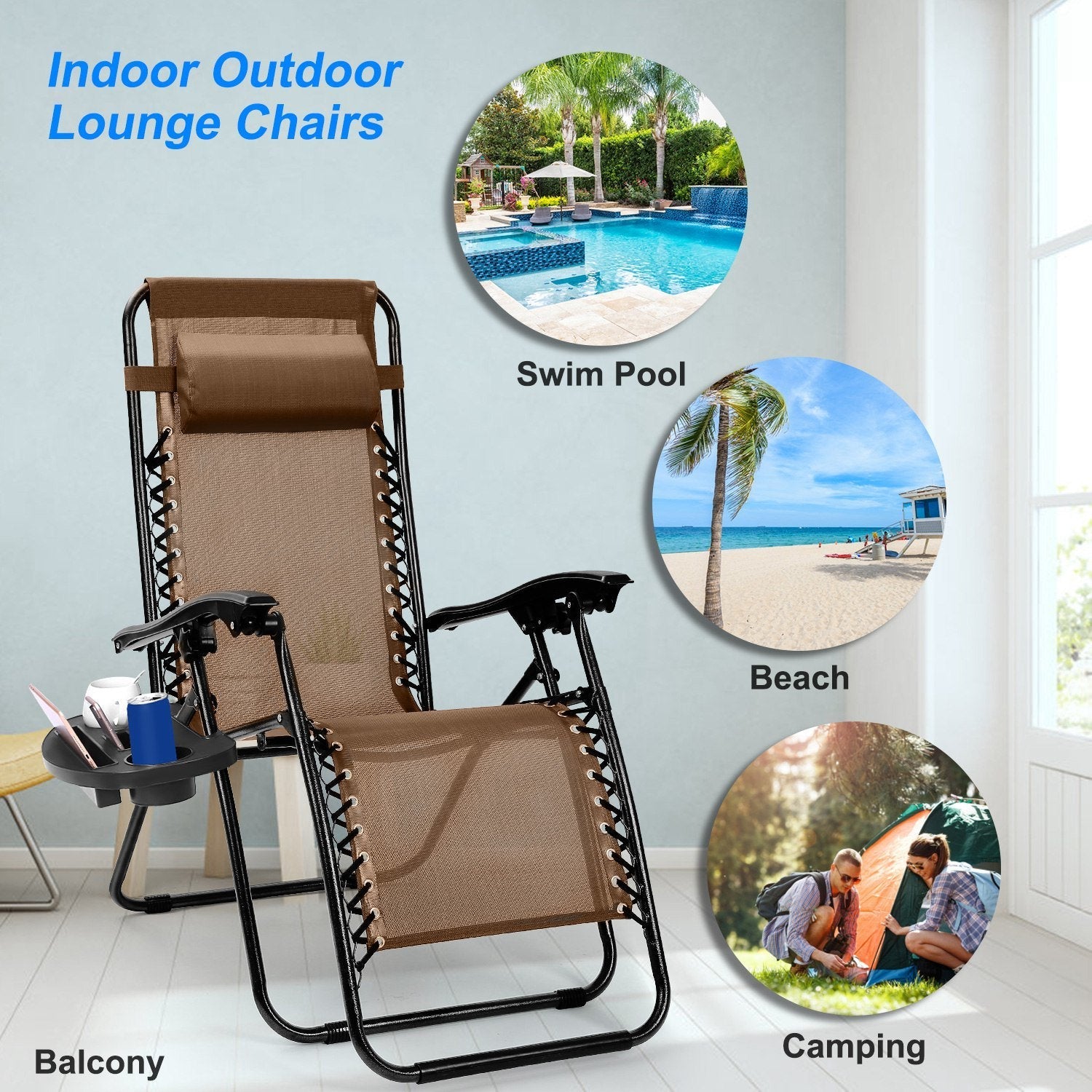 Zero Gravity Recliner Set – Ergonomic, Foldable & 330lb Capacity - Renee Lane Company