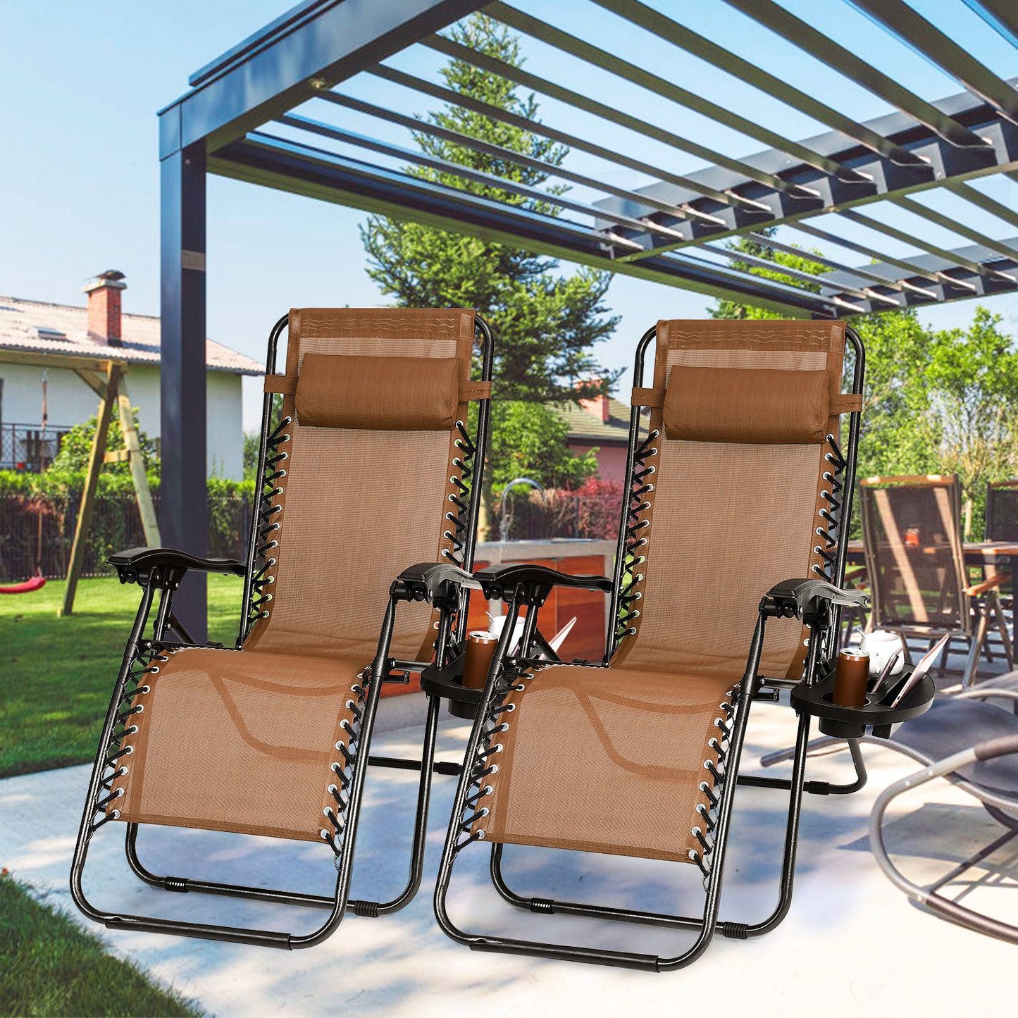 Zero Gravity Recliner Set – Ergonomic, Foldable & 330lb Capacity - Renee Lane Company
