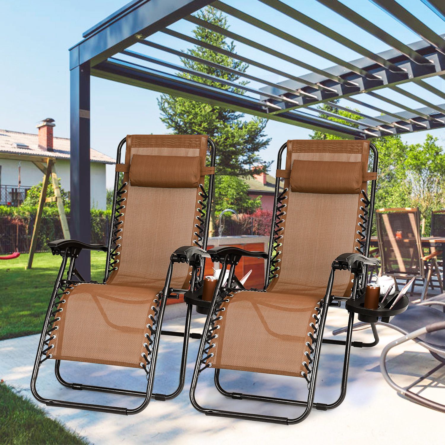 Zero Gravity Recliner Set – Ergonomic, Foldable & 330lb Capacity - Renee Lane Company
