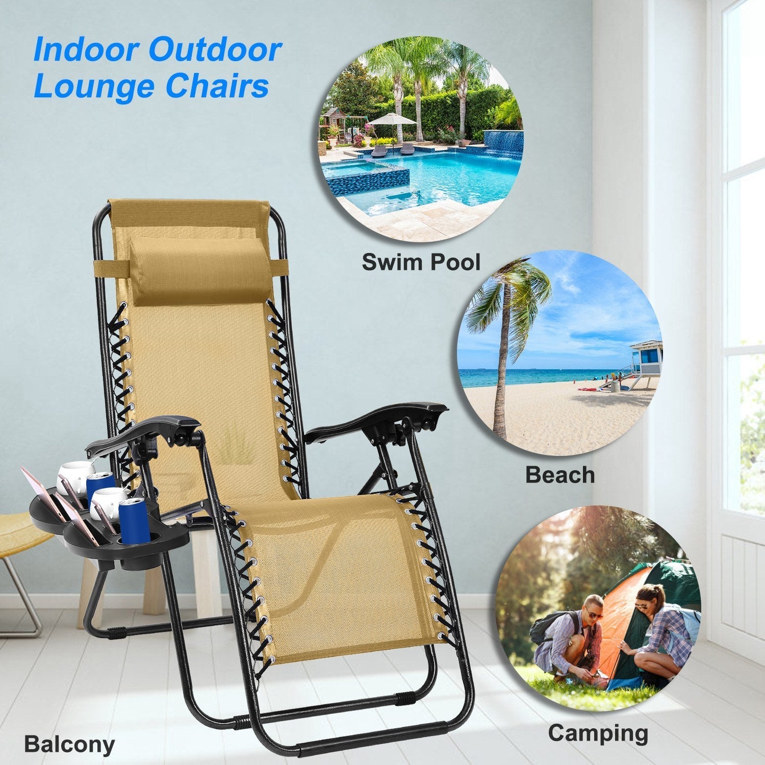 Zero Gravity Recliner Set – Ergonomic, Foldable & 330lb Capacity - Renee Lane Company