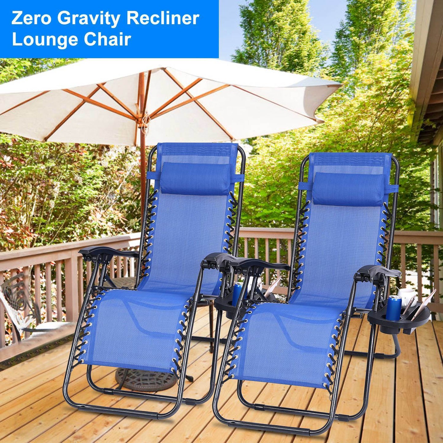 Zero Gravity Recliner Set – Ergonomic, Foldable & 330lb Capacity - Renee Lane Company