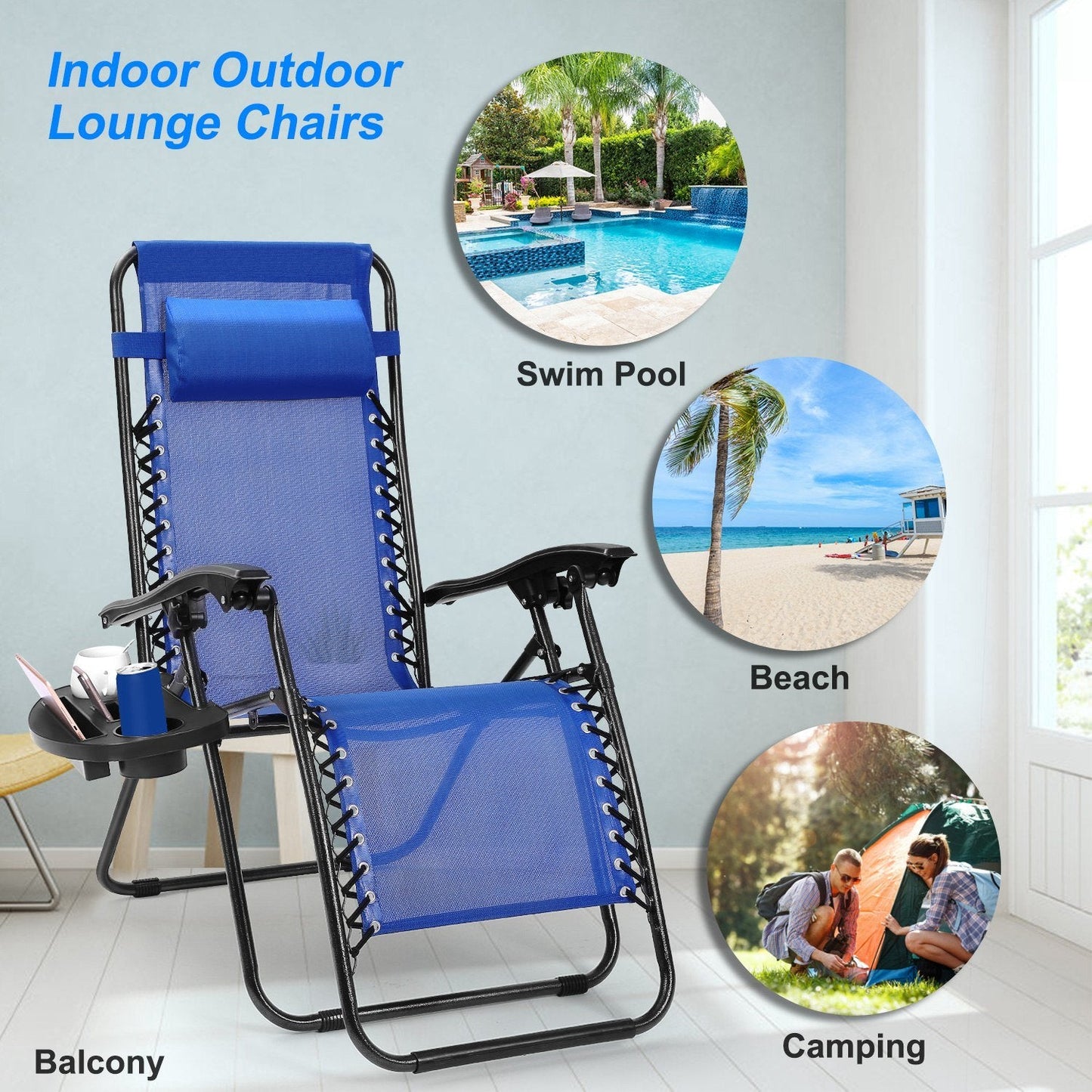 Zero Gravity Recliner Set – Ergonomic, Foldable & 330lb Capacity - Renee Lane Company