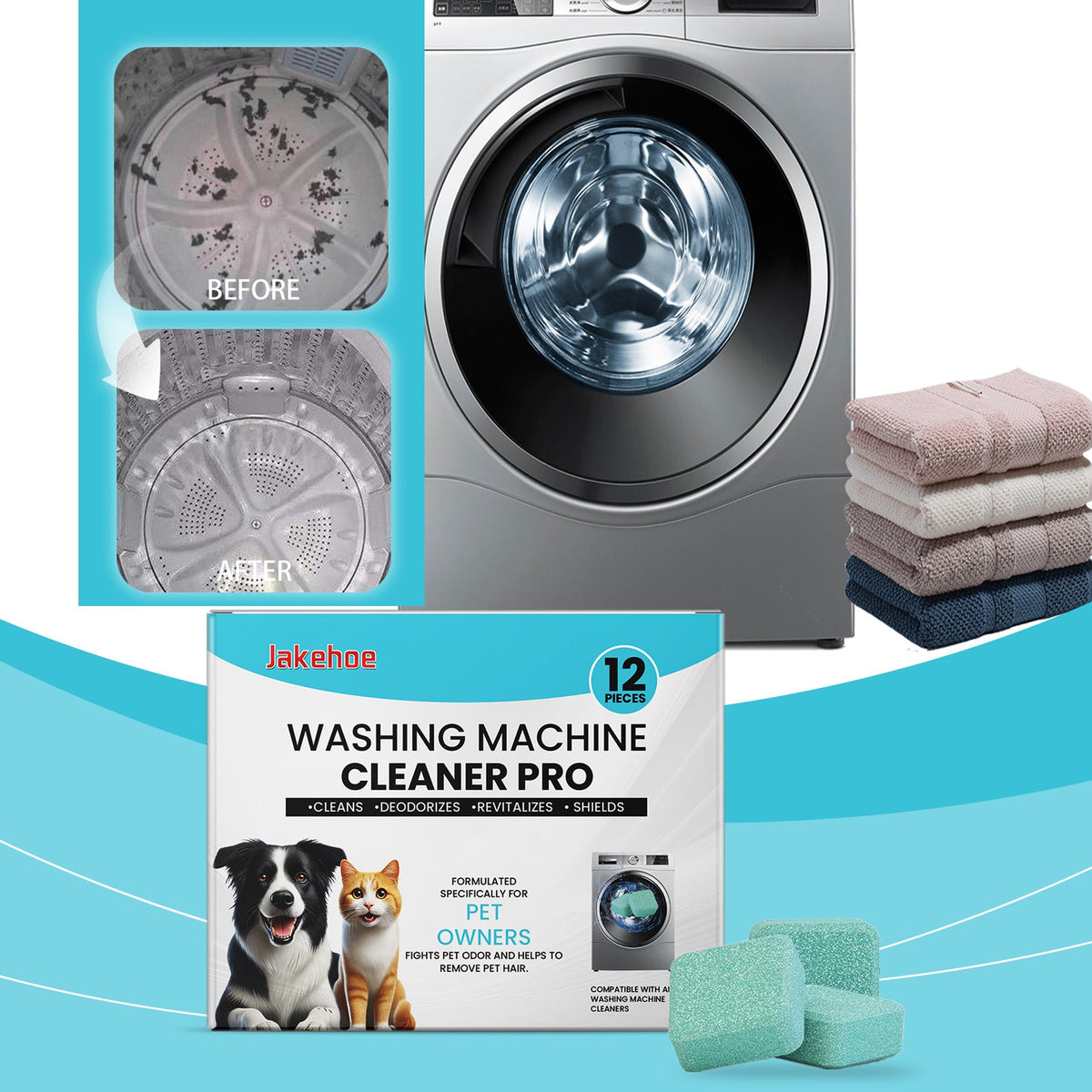 Washing Machine Cleaning Tablets 12pcs
