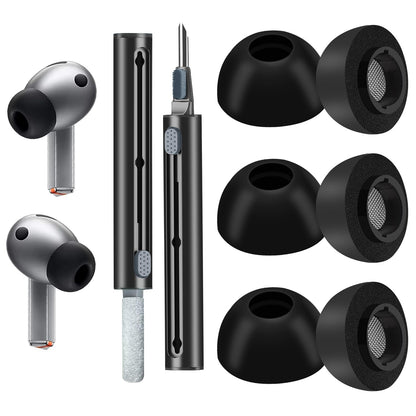 Foam Ear Tips for Samsung Galaxy Buds3 Pro - Ultimate Comfort and Unshakeable Fit with Memory Foam Earbud Tips Earbud Replacement Tips - L