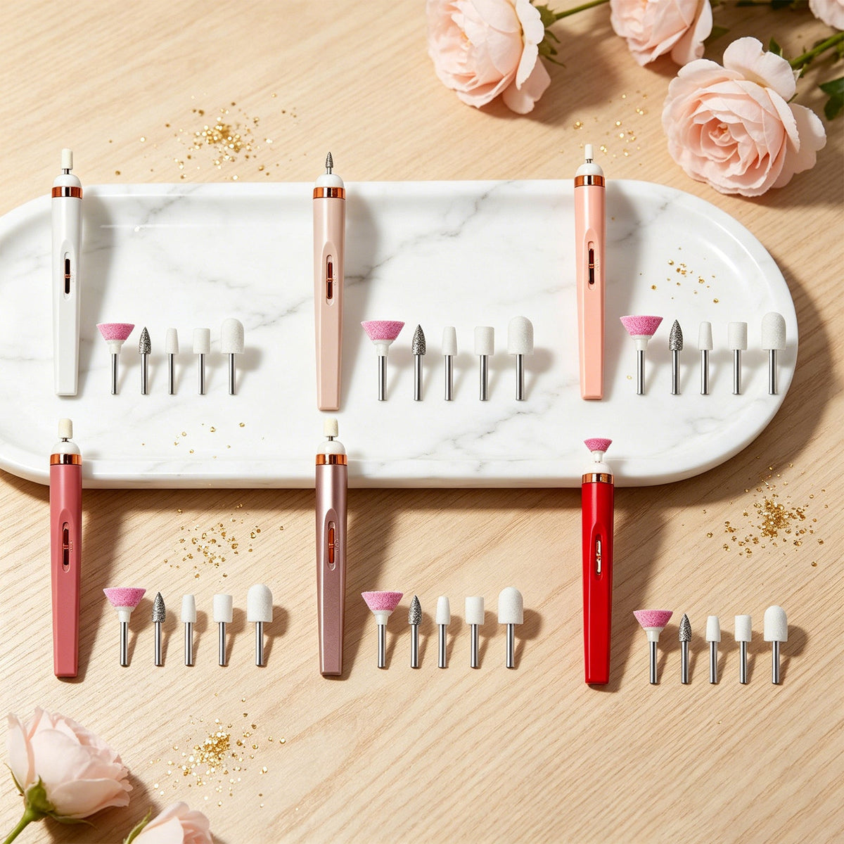 Electric Nail Drill In Rose Gold, Boxed