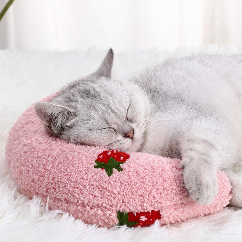 Little Pillow For Cats Fashion Neck Protector Deep Sleep Puppy U-Shaped Pillow Pets Pillow Kitten Headrest Dog Sleeping Pillow Pet Products - Renee Lane Company