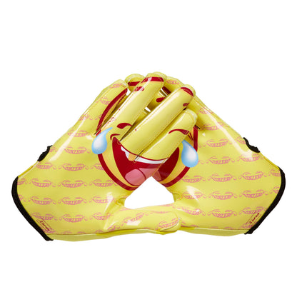 adidas Adizero 12 Big Mood Laugh Adult Football Receiving Gloves Yellow X-Large - Renee Lane Company