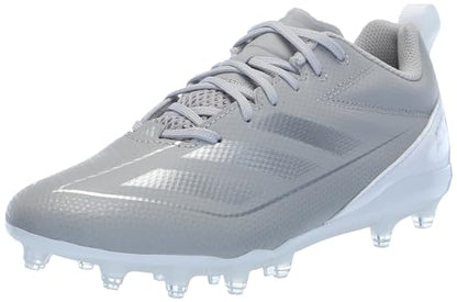 adidas Adizero Electric.2 American Football Sneaker Grey/Silver Metallic/White 1 US Unisex Little Kid - Renee Lane Company
