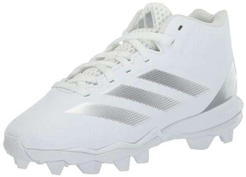 adidas Adizero Impact.2 Spark Molded Football Sneaker White/Silver Metallic/White 6 US Unisex Big Kid - Renee Lane Company