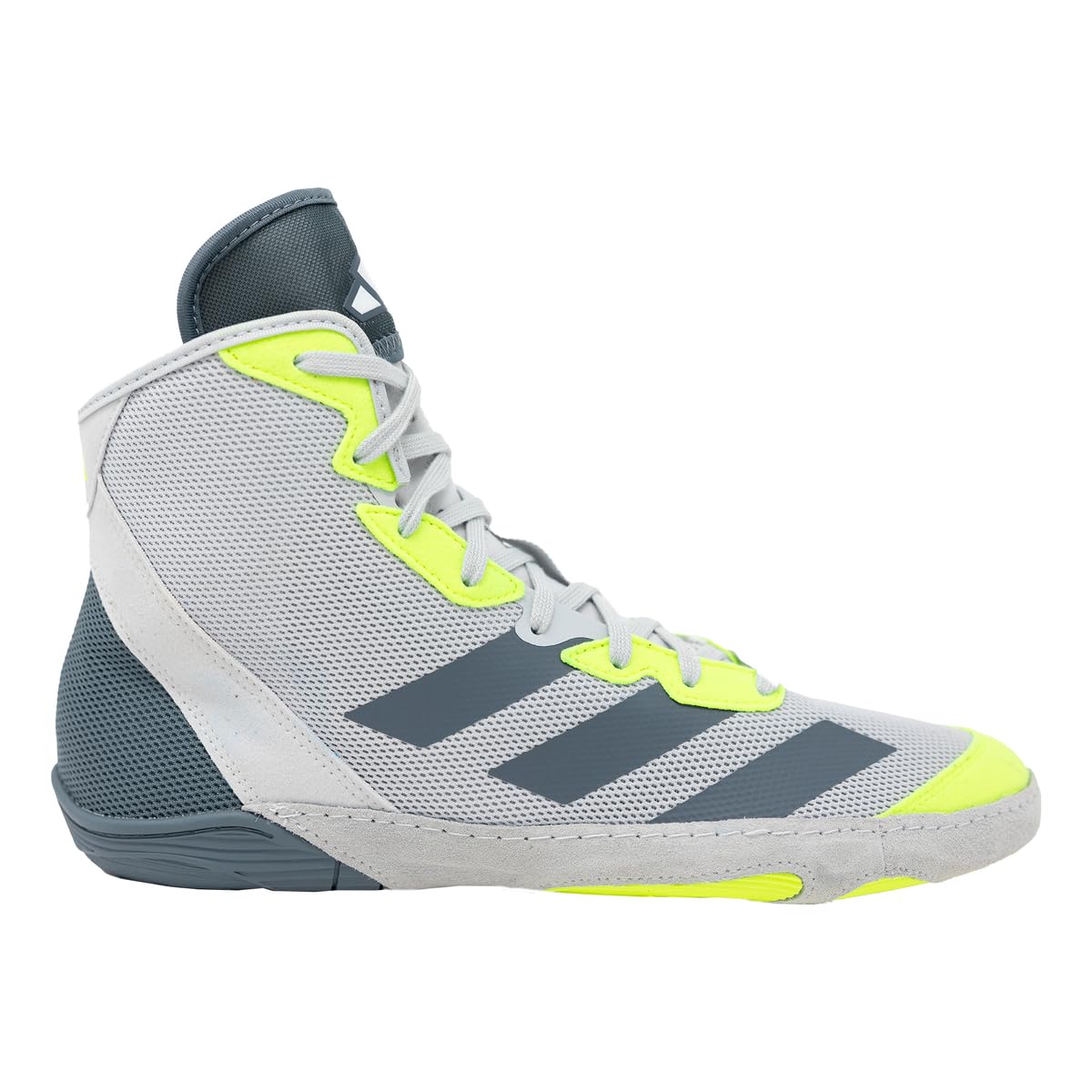 adidas Adizero Wrestling Shoes Light Grey/Onyx/Solar Yellow 10 - Renee Lane Company