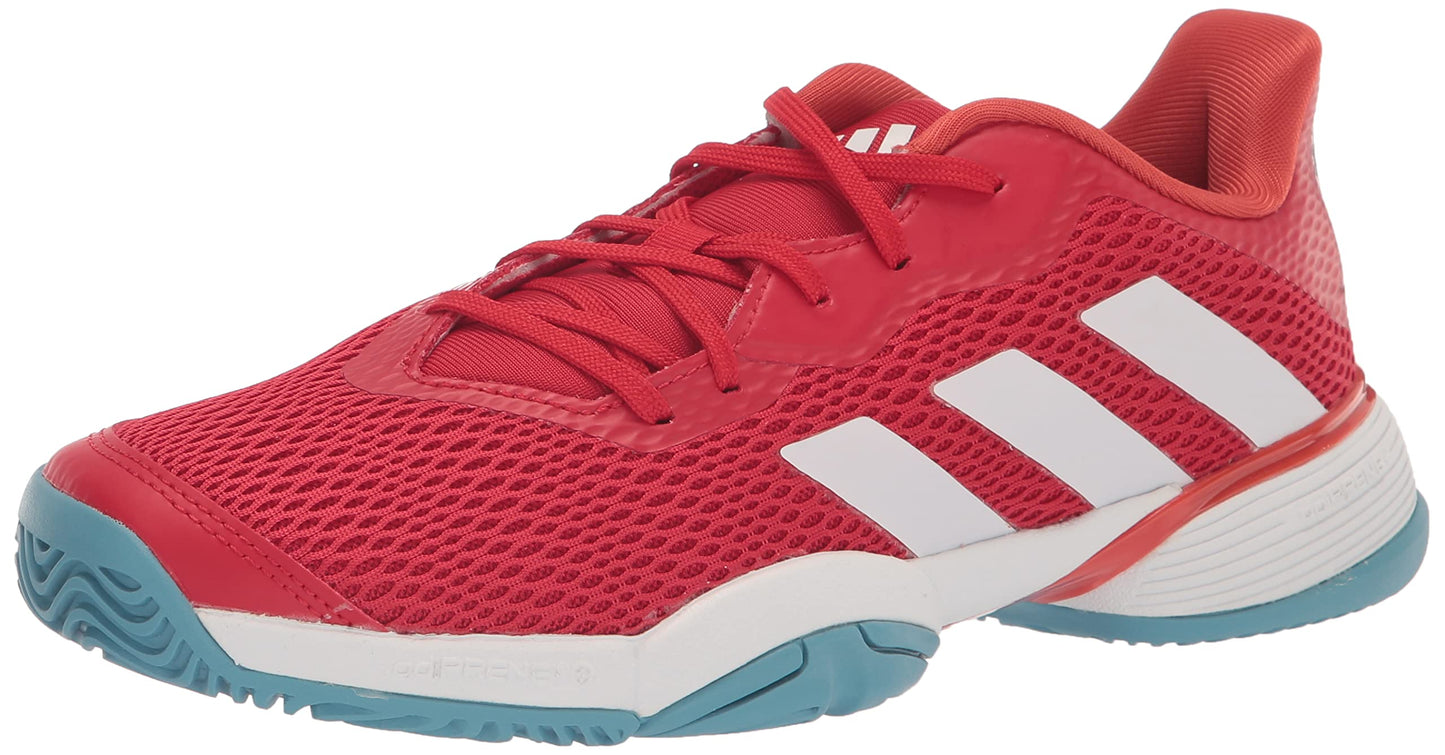 adidas Barricade Tennis Shoe Better Scarlet/White/Preloved Red 4.5 US Unisex Big Kid - Renee Lane Company