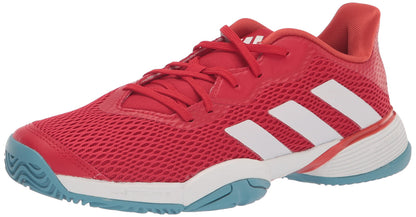 adidas Barricade Tennis Shoe Better Scarlet/White/Preloved Red 4.5 US Unisex Big Kid - Renee Lane Company