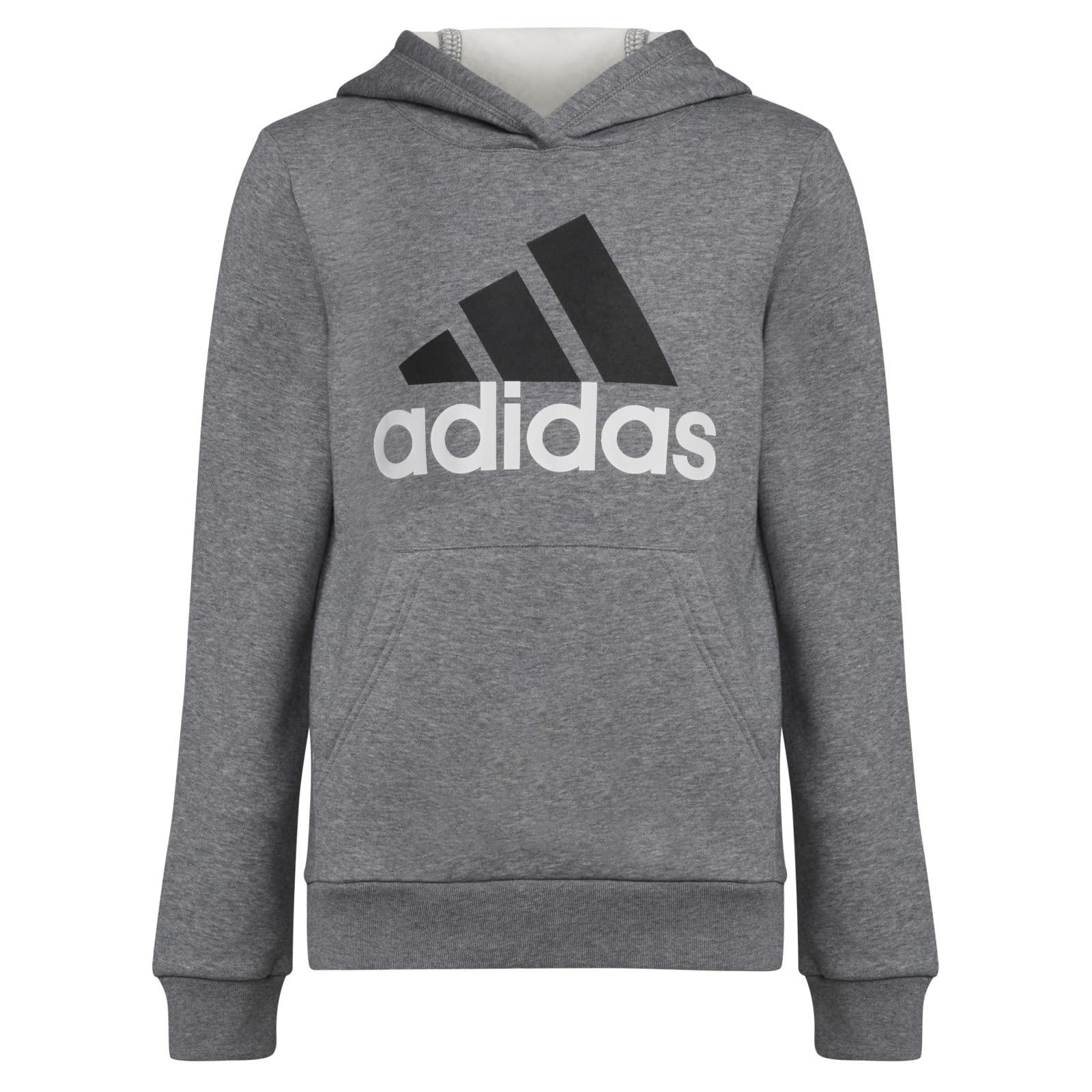 adidas Boys Chop Pullover Hoodie Charcoal Grey Heather Small (8) - Renee Lane Company