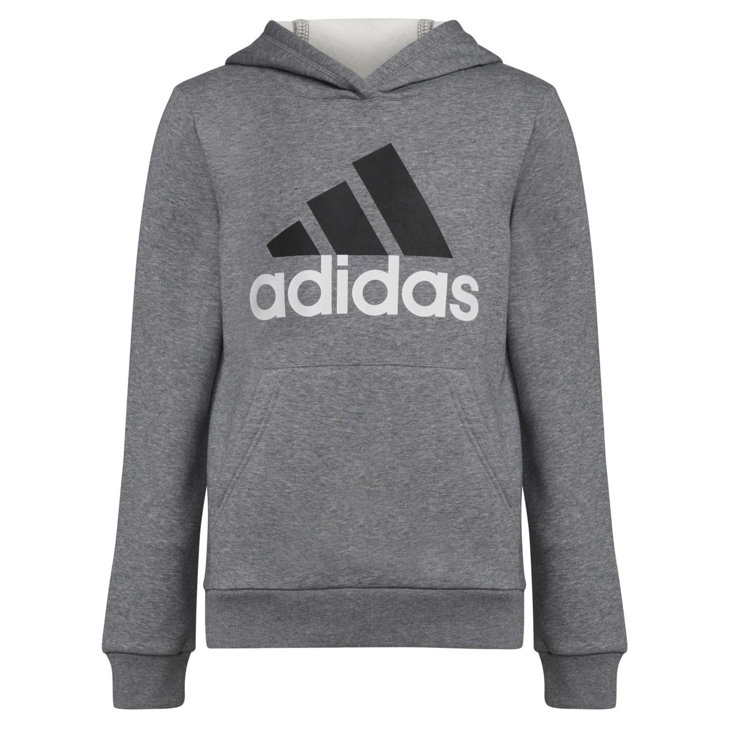 adidas Boys Chop Pullover Hoodie Charcoal Grey Heather Small (8) - Renee Lane Company