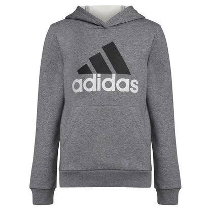 adidas Boys Chop Pullover Hoodie Charcoal Grey Heather Small (8) - Renee Lane Company