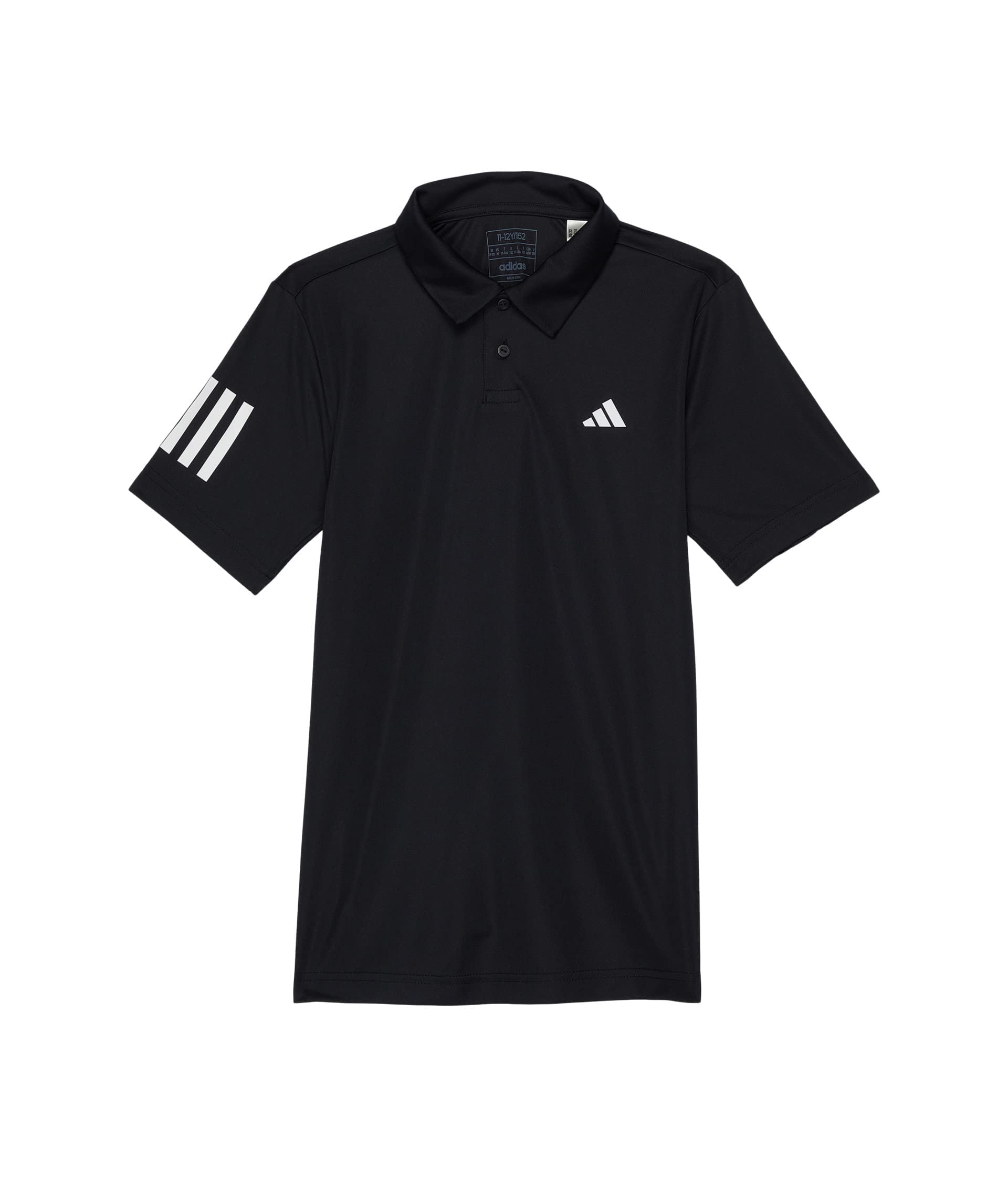 adidas Boys Club Tennis 3-Stripes Polo Shirt Black (2023) Large - Renee Lane Company