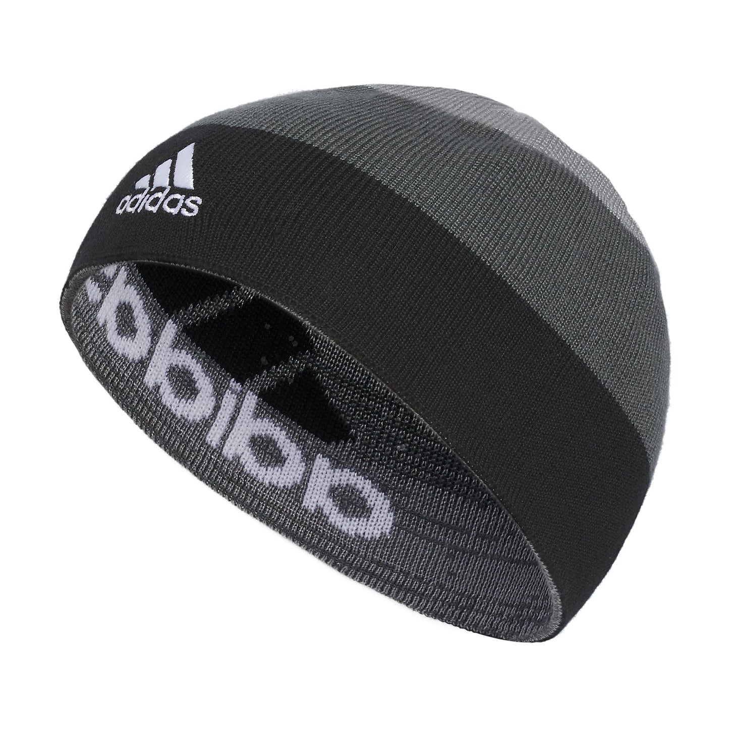 adidas Boys Kids Basic Beanie Grey-Clear Grey/Bright Royal Blue/Better Scarlet one_Size - Renee Lane Company