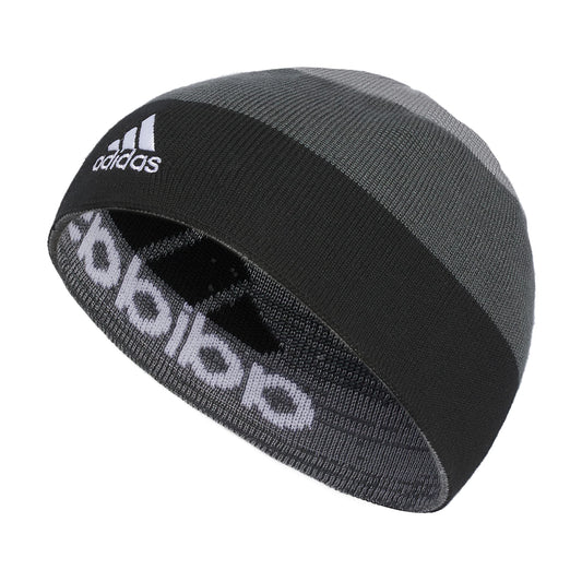 adidas Boys Kids Basic Beanie Grey-Clear Grey/Bright Royal Blue/Better Scarlet one_Size - Renee Lane Company